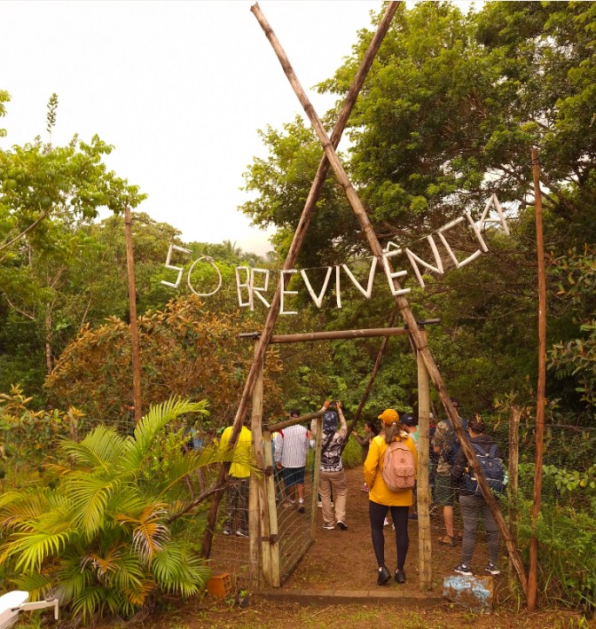 Entrada da imersão de sobrevivência na Reserva Sapiranga